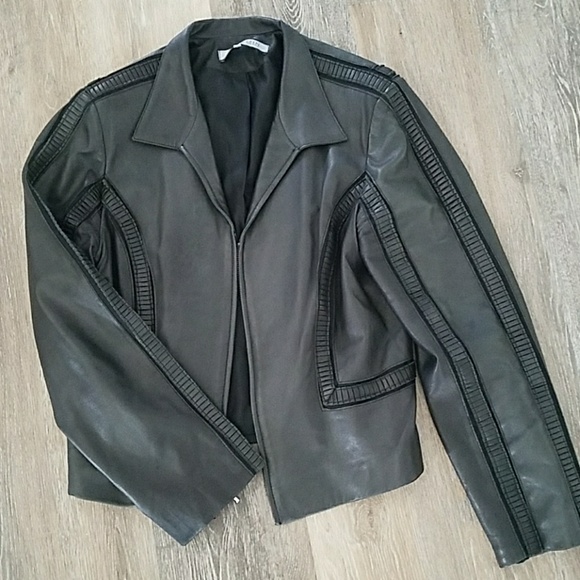 Anne Klein Jackets & Blazers - Black leather Moto jacket